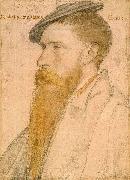Hans holbein the younger Portrait of William Reskimer. Coloured chalks on pink-primed paper oil painting artist